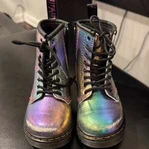 Dr. Martens Girls Iridescent Lace-Up Boots